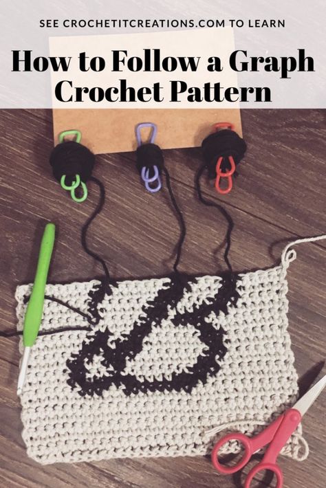 How to Follow a Graph Crochet Pattern - Crochet it Creations How To Crochet Using A Grid, How To Draw Crochet Patterns, How To Follow A Crochet Graph, Crochet Gift For Couples, Crochet Pixel Art Tutorial, How To Make A Crochet Grid, Crochet Pattern Picture, How To Read Crochet Graphs, Crochet Patterns Picture