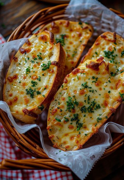 Garlic Bread With Pasta, Food Garlic Bread, Around The World Food Recipes, Roasted Garlic Cheese Bread, Fun Healthy Recipes Dinner, Good Cooking Recipes, Things To Make With Bread, Oven Food Recipes, Cozy Food Recipes