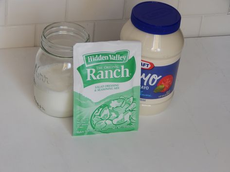 The Habit Ranch Dressing Recipe, Dairy Queen Ranch Dressing, Dairy Queen Ranch Recipe, Easy Buttermilk Ranch Dressing, Homemade Ranch With Packet, 3 Ingredient Ranch Dressing, Ranch Dressing From Packet, Homemade Ranch Dressing Easy Ranch Packet, Ranch Dressing No Buttermilk