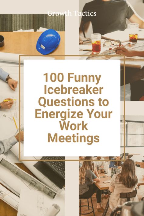 Looking to add some fun to your work meetings? Look no further! Discover 100 hilarious icebreaker questions on our website that will have your team laughing and energized. Don't miss out on these great conversation starters! Ice Breakers For New Employees, Ice Breaker Work Meeting, Work Questions Of The Day, Conversation Starters For Work, Icebreaker Ideas For Meetings, Icebreaker For Work Meeting, Team Meeting Questions, Leading Team Meetings, Icebreakers For Work Meetings