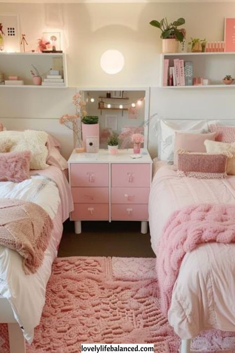 pink dorm decor ideas pink dorm room decor ideas dorm wall decor ideas pink diy pink and orange dorm room decor ideas pink diy decor ideas for dorm rooms dorm room decor ideas aesthetic pink pink dorm room wall decor ideas Pink Dorm Room Ideas, Pink Dorm Decor, Dorm Room Decor Diy, Pink Dorm Room Decor, Collage Dorm Room, White Dorm Room, Dorm Decor Ideas, Room Decor Easy, Pretty Dorm Room