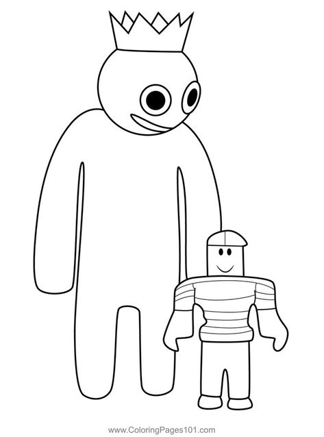 Blue's First Friend Standing Rainbow Friends Roblox Coloring Page Roblox Rainbow Friends Coloring Pages, Rainbow Friends Printable, Rainbow Friends Coloring Page, Rainbow Friends Coloring, Roblox Coloring Pages, Roblox Coloring, Friends Coloring Pages, Rainbow Friend, Elephant Coloring Page