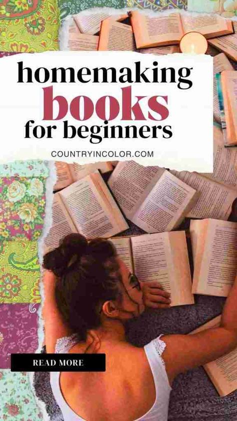 woman laying in a pile of books Books For Homemakers, Books On Homemaking, Homemaking Books, Homestead Books, Homemaker Quotes, Fascinating Womanhood, Homemaker Gifts, Household Chores Chart, Traditional Homemaking