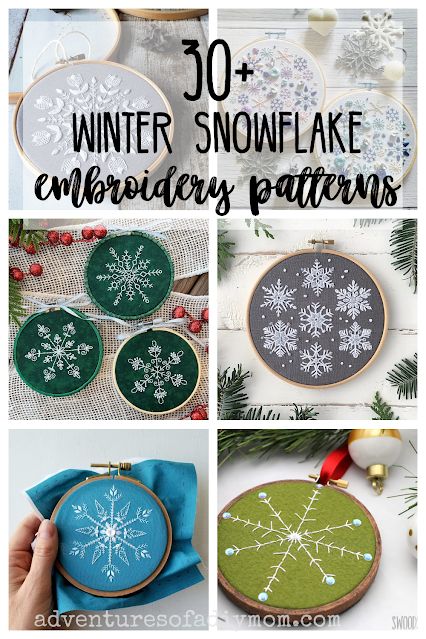 Stay cozy inside, while embroidering a blizzard of snowflakes for your home decor. This article has over 30 snowflake embroidery patterns to choose from. You're sure to find your next winter project. Beginner Embroidery Patterns, Free Christmas Embroidery Patterns, Embroidery Patterns Easy, Free Hand Embroidery Patterns, Holiday Embroidery Patterns, Felt Patterns Free, Snowflakes Embroidery Pattern, Free Hand Embroidery, Christmas Hand Embroidery