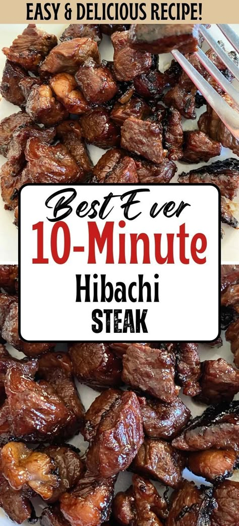 Master the art of speedy cooking with our 5-Ingredient Hibachi Steak – a fast and flavorful solution for your dinner cravings. In just 10 minutes, you can enjoy the bold and savory taste of hibachi-style steak in the comfort of your home. Use it as a filling for tacos, add it to a hibachi-inspired rice bowl, or serve it alongside your favorite grilled veggies. Elevate your culinary skills with this simple yet impressive hibachi steak recipe. #FastFlavor #HibachiDelight #SimpleCookingMagic Japanese Steak Rice Bowl, Hibachi Steak Fried Rice Recipe, Habachi Steak Bowl, Crockpot Hibachi Steak, Japanese Hibachi Recipes Blackstone, Easy Steak And Rice Recipes, Hibachi Steak On Blackstone, Steak N Rice Recipes, Rice Bowls With Steak