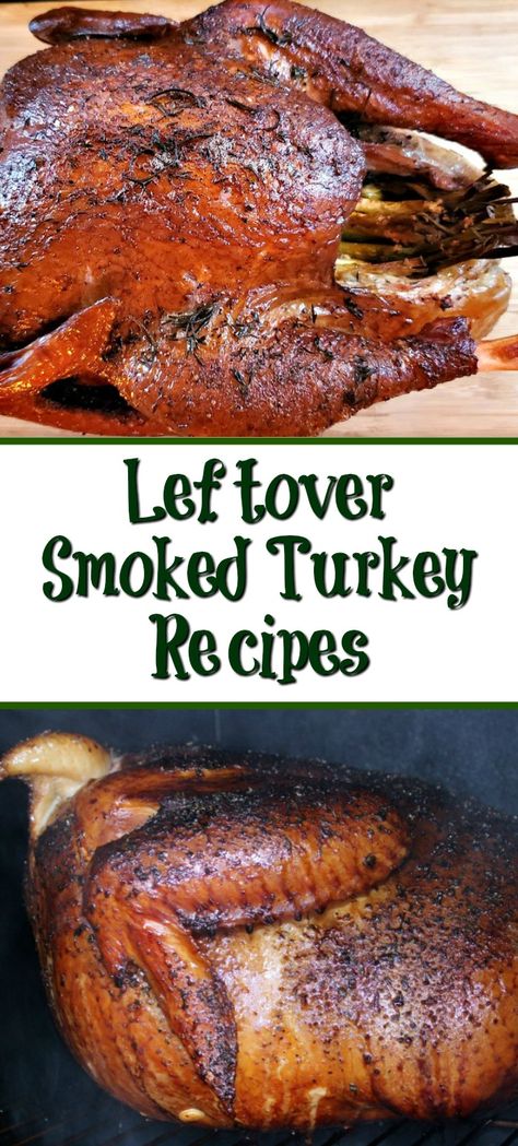 Leftover Smoked Turkey Recipes are one of the best parts about holiday dinners! Using smoked turkey in other dinners adds flavor to the meals! Pot pie, soups, chili, and casseroles are perfect for using up leftover smoked turkey in other meals. via @guywhogrills What To Make With Smoked Turkey, Smoked Turkey Dinner Ideas, Smoked Turkey Casserole Recipes, Recipes Using Smoked Turkey, Smoked Turkey Recipes Leftover, Smoked Turkey Leftover Recipes, Recipes With Smoked Turkey, Leftover Smoked Turkey Recipes, Leftover Smoked Turkey