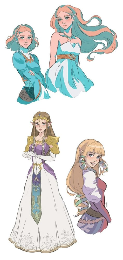 Princess Zelda Fanart, Princess Zelda Art, Loz Art, Zelda Fanart, Botw Zelda, Princesa Zelda, Zelda Funny, Legend Of Zelda Art, Zelda And Link