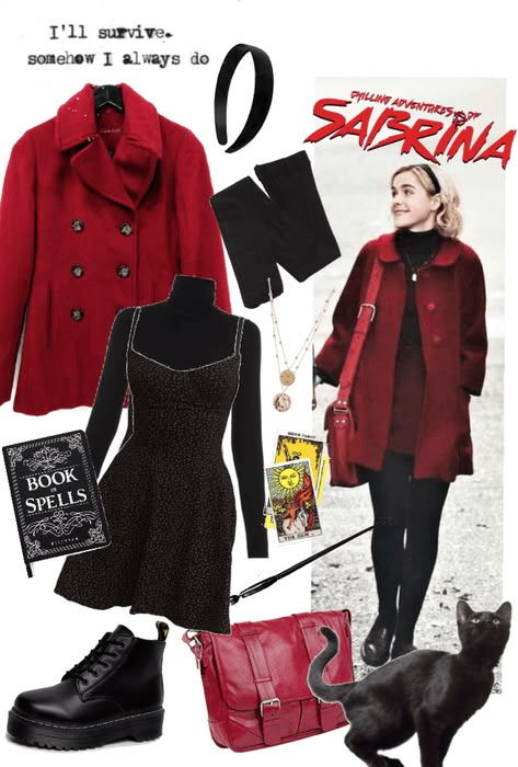 The Chilling Adventures Of Sabrina The Teenage Witch Outfits, Sabrina Spell Man Costume, Sabrina Netflix Outfits, Chilling Adventures Of Sabrina Aesthetic Outfits, Sabrina The Witch Outfits, Sabrina Witch Outfit, Sabrina Spell Man Outfits, Sabrina Inspired Outfits, The Chilling Adventures Of Sabrina Spellman Outfit