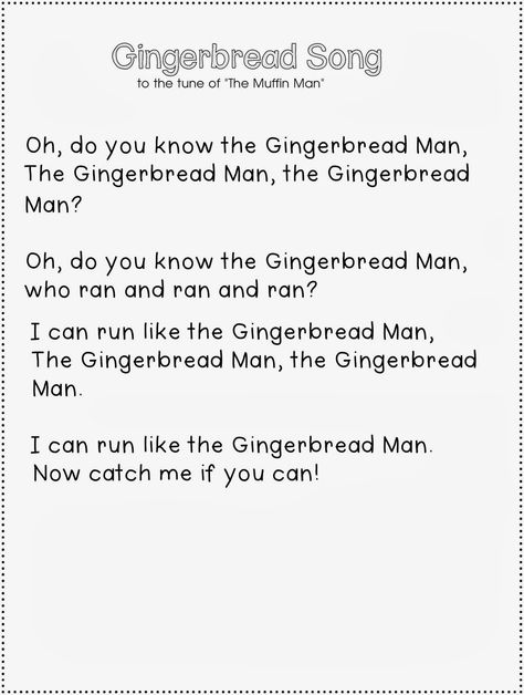 Joyful Learning In KC: Gingerbread Poems and Thinking Maps Gingerbread Songs For Toddlers, Gingerbread Songs For Preschool, Gingerbread Man Song, Gingerbread Poem, Gingerbread Activities Preschool, Winter Songs For Preschool, Gingerbread Preschool, Gingerbread Man Preschool, Circle Time Activity