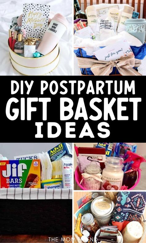 Postpartum gift basket ideas. New Momma Care Package, Post Birth Gift Basket For Mom, Diy Post Partum Gift Basket, Gifts For New Mom In Hospital, Gifts For Mom To Be Care Packages, Push Basket For Mom, Hospital Basket For New Mom, Mommy Survival Kit Diy New Moms, Postpartum Gift Basket Ideas