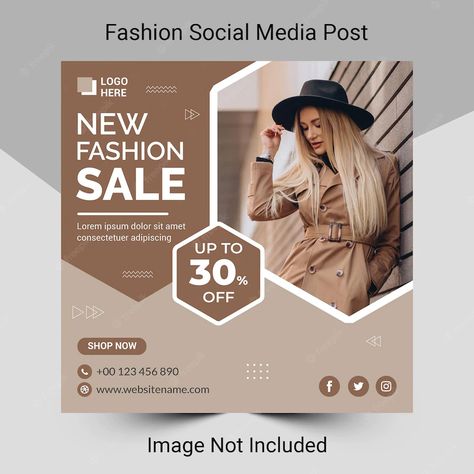 Premium Vector | Fashion sale social media post or instagram banner template design Fashion Design Social Media Post, Clothing Poster Design Layout, Fashion Flyer Design Templates, Clothing Background Design, Clothing Brand Social Media Posts, Instagram Fashion Post Ideas, Clothing Creative Ads, Instagram Post Graphic Design, Fashion Ad Design