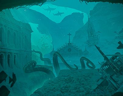 Check out new work on my @Behance profile: "UNDERWATER CITY" http://be.net/gallery/206929895/UNDERWATER-CITY Underwater City Illustration, Underwater City Drawing, Sea Concept Art, Fred Costume, Underwater Civilization, Rings Of Hell, Under The Sea Illustration, City Under The Sea, Crk Oc