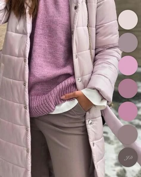 Colour Blocking Fashion, Colour Combinations Fashion, Color Combos Outfit, Color Combinations For Clothes, Color Trends Fashion, Pink Coat, Soft Summer, Casual Winter Outfits, Elegant Outfit