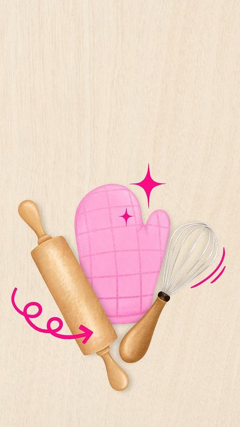 Baking tool aesthetic phone wallpaper, hobby illustration | premium image by rawpixel.com Cooking Wallpaper Aesthetic, Baking Tools Aesthetic, Background For Recipe, Aesthetic Baking Wallpaper, Baking Aesthetic Wallpaper, Cooking Aesthetic Wallpaper, Baking Tools Illustration, Tool Aesthetic, Baking Illustration