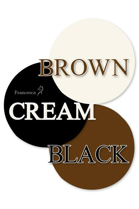 White Cream Black Aesthetic, What Colors Compliment Brown, Colors That Compliment Black, Cream Colour Combinations Dress, Colors That Compliment Brown, Cream And Black Outfits, Black Cream Outfit, Black White Colour Palette, Brown Color Combinations Outfits