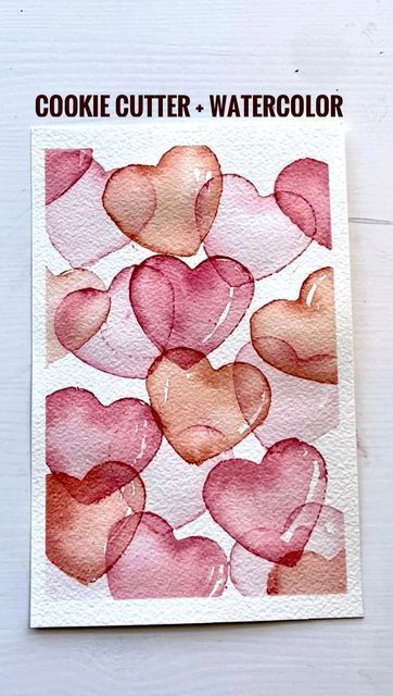 Garden flag, Valentine's Day Easy Watercolor Hearts, Heart Water Colour Painting, Watercolour Hearts Painting, Homemade Valentines Day Cards Aesthetic, Hearts Watercolor Art, Valentine’s Day Watercolor Painting, Watercolour Heart Painting, Valentine Cards Handmade Watercolor, Watercolor Hearts Painting