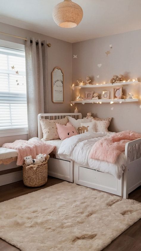 Pink And Beige Bedroom Aesthetic, Cute Girl Room Decor, Modern Cute Bedroom, Aesthetic Rooms For Teenagers, Cute Room Ideas For Small Rooms Bedrooms Girls Teen, Pink Room For Girls Bedrooms, Girl Bedroom Ideas For Small Rooms, Teen Room Layout Ideas, Preteen Girl Room Decorating Ideas