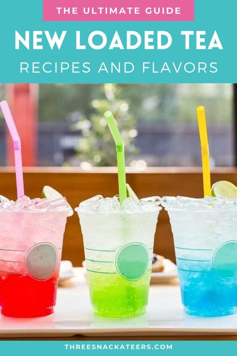 Colorful Loaded Tea. With Text Reading: The Ultimate Guide To Loaded Tea. Fun Kids Drinks, Loaded Tea Recipes, Boosted Tea, Matcha Bubble Tea, Boba Tea Recipe, Bubble Tea Flavors, Bubble Tea Recipe, New Drink, Tea Ingredients