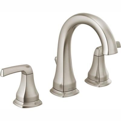 Portwood 8 in. Widespread 2-Handle Bathroom Faucet in SpotShield Brushed Nickel Delta Faucets Bathroom, Bathrooms Decor, Faucets Bathroom, Bathroom Faucets Brushed Nickel, Cultured Marble Vanity Top, Nickel Bathroom, Brushed Nickel Bathroom, Marble Vanity, Widespread Bathroom Faucet