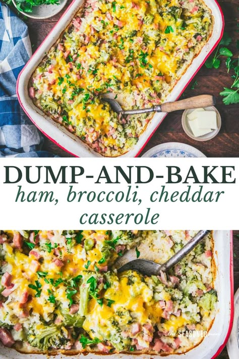 Ham Cheese Potato Broccoli Casserole, Broccoli Ham Cheese Casserole Rice, Broccoli Rice Ham Casserole, Potato Ham Broccoli Casserole, Broccoli Cauliflower Ham Casserole, Baked Rice Dishes Ovens, Meat And Veggie Casserole Recipes, Ham Broccoli Cheese Casserole, Ham And Broccoli Breakfast Casserole