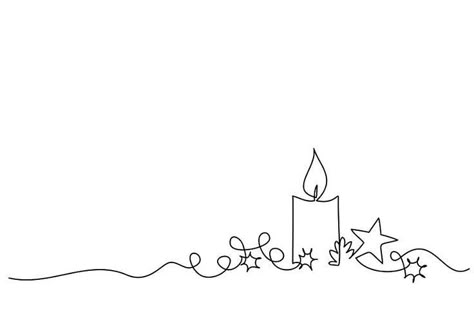 One Line Christmas Drawing, Christmas Candle Drawing, Christmas Line Drawings, Christmas Line Art, Candle Vector, Line Art Christmas, Christmas Vector Art, Hand Drawn Christmas Cards, Christmas Chalkboard Art