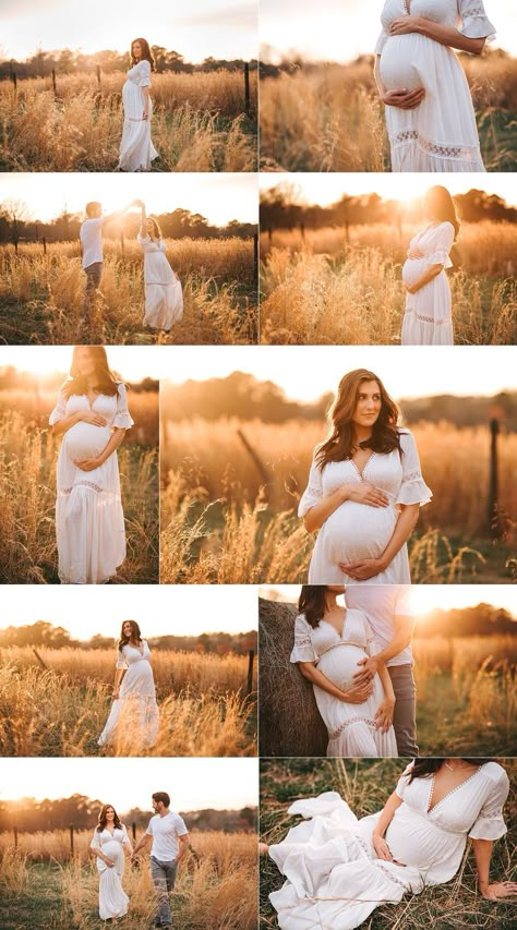 Outdoor Sunset Maternity Photos, Poses Maternity Photography, Sunset Maternity Photoshoot, Tips For Maternity Photo Shoot, Maternity Photo Shoot Ideas Outside, Maternity Outside Photography, Short Hair Maternity Pictures, Sunset Maternity Shoot, Maternity Picture Nails