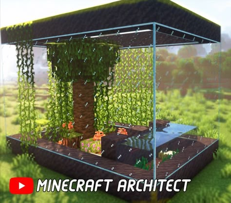 (Click image for a step by step tutorial on my YouTube Channel) Minecraft Aquarium Ideas, Build A Frog, Frog Enclosure, Minecraft Aquarium, Frog Terrarium, Case Minecraft, Minecraft Garden, Minecraft Houses Survival, Minecraft World