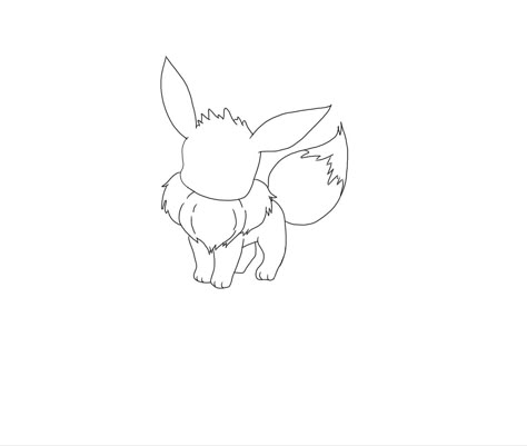 Eevee Tattoo Outline, Evee Tattoo Outline, Pokemon Tattoo Evie, Simple Eevee Tattoo, Small Pokemon Tattoo Simple, Pokemon Outline Tattoo, Fine Line Pokemon Tattoo, Eevee Outline, Pokemon Line Tattoo