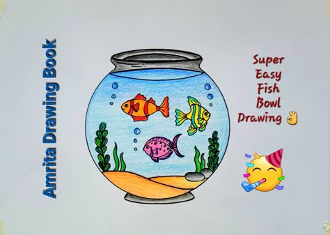 Video Tutorial uploaded on Amrita Drawing Book Channel. Subscribe for more creative Drawings and School Projects #Fish #drawing #fishtank #fishpot #Fish #bowl #drawing #easy #simple #kidsdrawing #aquarium #howtodraw #stepbystep #easysteps Aquarium Drawing For Kids, Fish Aquarium Drawing, Fishbowl Drawing, Fish Bowl Drawing, Fish Tank Drawing, Aquarium Drawing, Bowl Drawing, Pot Drawing, Starbucks Holiday Drinks