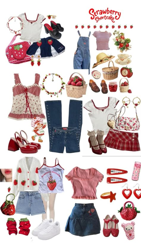 Strawberry Shortcake Halloween, Strawberry Shortcake Halloween Costume, Strawberry Shortcake Outfits, Americana Outfits, Strawberry Outfit, Strawberry Shortcake Characters, Costume Inspo, Swaggy Outfits, Dream Style