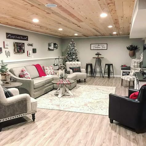 Finish Basement Ceiling, Basement Makeover Ideas, Low Ceiling Basement, Ceiling Basement, Basement Ceiling Ideas, Basement Decoration, Small Basement Remodel, Basement Remodel Ideas, Basement Living Room