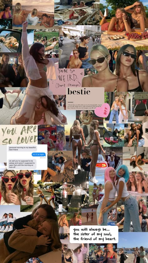 Best Friends Collage Ideas, Best Friends Aesthetic Collage, Photo Collage For Friends, Friend Photo Collage Gift, Best Friend Moodboard, Best Friend Picture Collage, Friends Collage Frame, Bestie Collage Ideas, Best Friend Photo Collage Gift