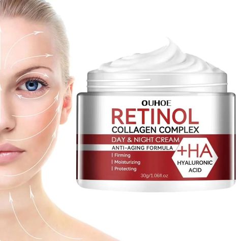 Renew your skin with the power of Retinol + Collagen. Reduce wrinkles, spots and pores. Discover younger and more radiant skin!. #beauty #naturalbeauty #beautyandhealth #beautytips #beautyproducts #facialbeauty #beautyandwellness #facialbeauty #beautycenter #beautyroutine #simplebeauty #healthybeauty #integralbeauty #femalebeauty #foryou Renueva tu piel con el poder del Retinol + Colágeno. Reduce arrugas, manchas y poros. ¡Descubre una piel más joven y radiante!. #belleza#bellezanatural#bell... Retinol Face Cream, Best Retinol, Retinol Moisturizer, Collagen Facial, Anti Aging Night Cream, Retinol Cream, Moisturizing Face Cream, Health And Beauty Products, Firming Cream