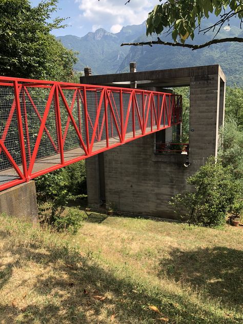 Bridges Architecture, Lake Lugano, Lugano Switzerland, Bridge Structure, Architecture Drawing Presentation, Bridge House, Mario Botta, College Architecture, Concrete Buildings