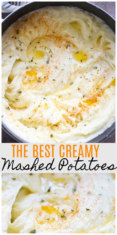 BEST Creamy Dreamy Mashed Potatoes Recipe - Cooking for Keeps Lumpy Mashed Potatoes, Dutch Oven Dinner Recipes, Protein Muffins Recipes, Chicken And Noodle Recipes, Oven Dinner Recipes, Best Mashed Potatoes Recipe, Whipped Ricotta Recipe, The Best Mashed Potatoes, Pumpkin Protein Muffins