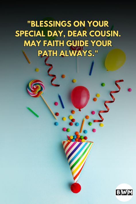 🎉 Celebrate your cousin's special day with heartfelt Religious Birthday Wishes! 🎂✨ Show your love and blessings with these touching messages. From prayers for a prosperous year to blessings for happiness and health, let your cousin feel the warmth of your faith. 🙏✨ Spread the joy and spirituality on their birthday. 💖 #ReligiousBirthdayWishes #CousinLove #Blessings #Faith #HappyBirthday #ReadToKnowMore 📖🎈 Happy Birthday Blessings Cousin Female, Messages For Birthday, Birthday Cousin Female, Religious Happy Birthday Wishes, Birthday Quotes For Cousin, Birthday Cousin, Happy Birthday Wishes For Cousin, Happy Birthday Male Cousin, Happy Birthday Cuz Cousins Male