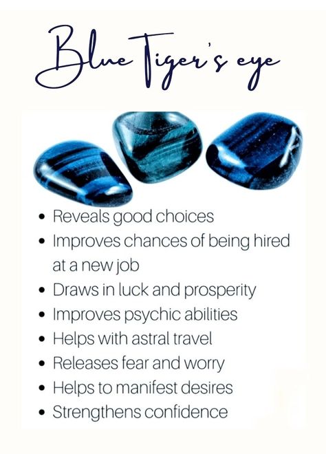 Blue Tigers Eye Crystal Meaning, Blue Tigers Eye Meaning, Focus Crystals, Crystal Identification, Gemstones Chart, Crystal Healing Chart, Blue Obsidian, Eye Meaning, Healing Gemstones