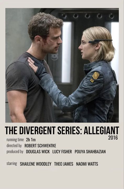 Allegiant Book, Allegiant Movie, Polaroid Movie Poster, Minimalist Polaroid Poster, Divergent Movie, The Divergent, Minimalistic Poster, Iconic Movie Posters, Movie Card