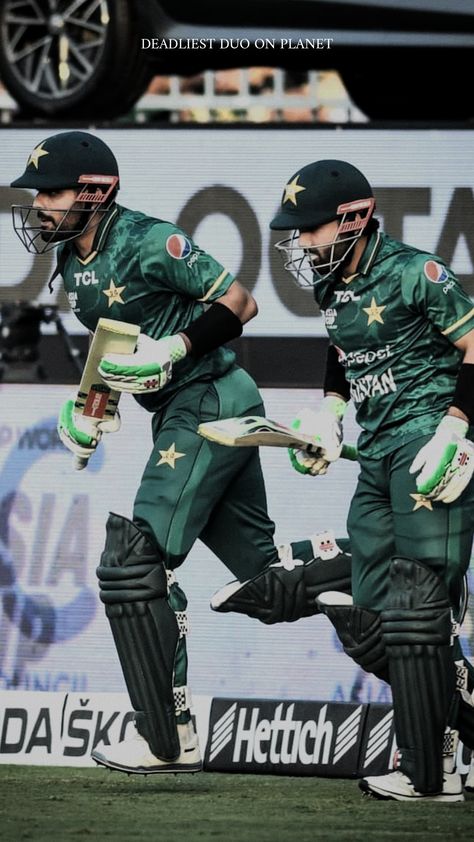 Wallpaper of Babar and Rizwan, opening batters of Pakistan cricket team. Pakistani Cricket Team Wallpapers, Pakistan Cricket Aesthetic, Pak Cricket Team Wallpaper, Pakistan Team Photo, Pakistan Cricket Team Edits, Pakistan Cricket Team Aesthetic, Pct Team Wallpaper, Pakistan Cricket Team Wallpapers, Rizwan Cricketer