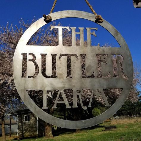 Metal Farm Sign, Plasma Torch, Wedding Wall Decorations, Family Name Sign, Farm Signs, Steel Signs, Custom Metal Signs, Family Name Signs, Raw Steel