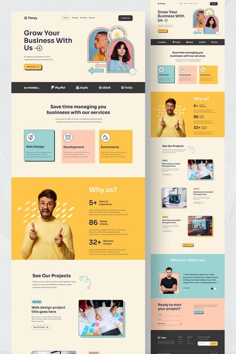 Digital Agency Landing Page || Web Design || Landing Page Inspiration