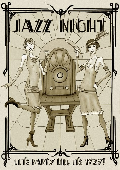 The Jazz Age Aesthetic, New Orleans 1920s Jazz Age, 1920s Jazz Aesthetic, 1940s Jazz Aesthetic, 20s Jazz Club, 1925 Aesthetic, Jazz Age Aesthetic, Art Deco Aesthetic Outfit, Old Jazz Aesthetic