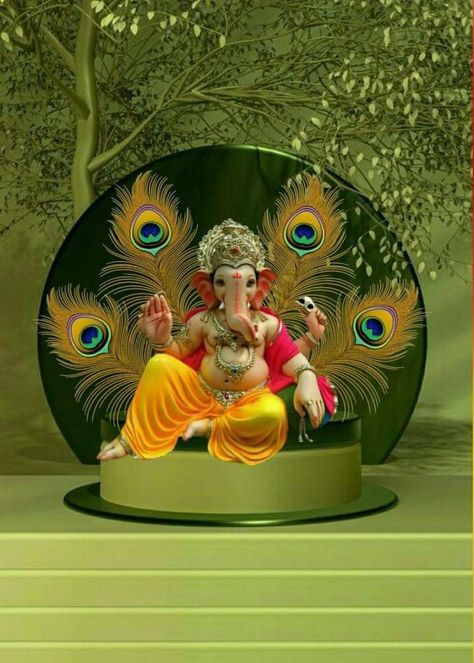 Loard Ganesh Art, Sri Ganesh Hd Wallpaper, Ganapati Wallpapers, Ganesh Pictures, Lord Ganesha Images, Jai Shree Ganesh, Ganpati Photo Hd, Digital Art Wallpaper, Ganpati Bappa Wallpapers