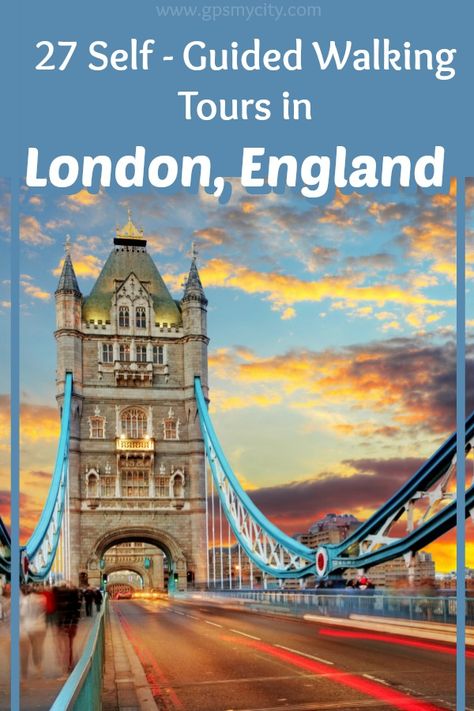 Follow these 27 expert designed self-guided walking tours in London, England to explore the city on foot at your own pace. Each walk comes with a detailed tour map and together they are the perfect London city guide for your trip. #London #GPSmyCity #WalkingTours #CityWalks #SelfGuided London Adventures, London Walking Tours, Europe 2023, Travel London, London Trip, Travel Uk, Visiting England, Europe Winter, London Tours