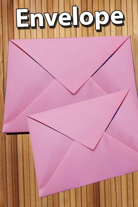 simple envelope making just with a few simple folds. #Envelope #Crafts #Origami Simple Envelope, Envelope Making, Origami Envelope, Diy Envelope, Crafts Origami, How To Fold, Fold Envelope, Diy And Crafts, Origami