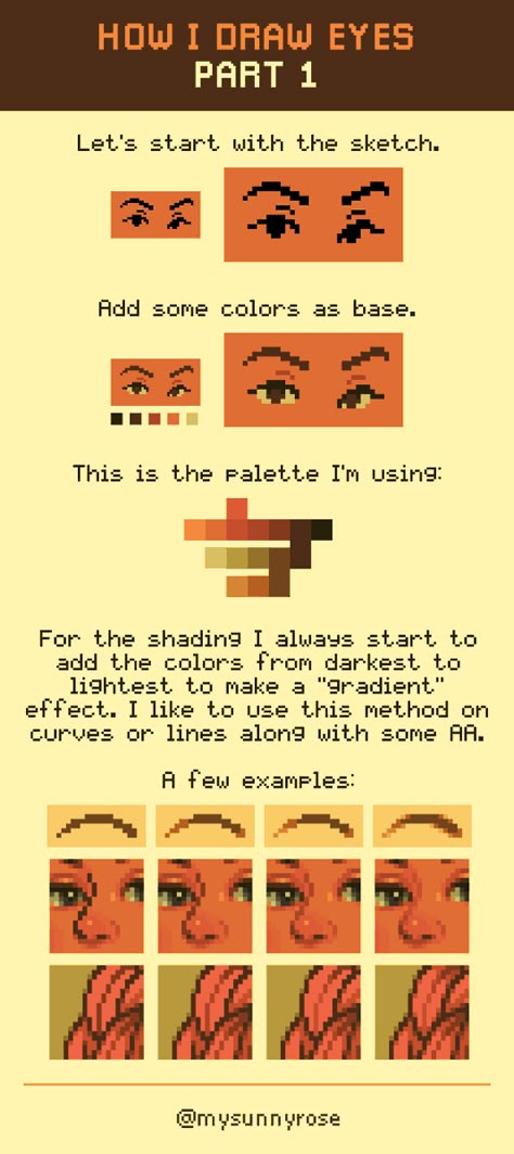 How To Pixel Art, Piskel Art, Pixel Characters, Draw Eyes, Pixel Art Tutorial, Art Advice, 8bit Art, Pixel Drawing, Cool Pixel Art