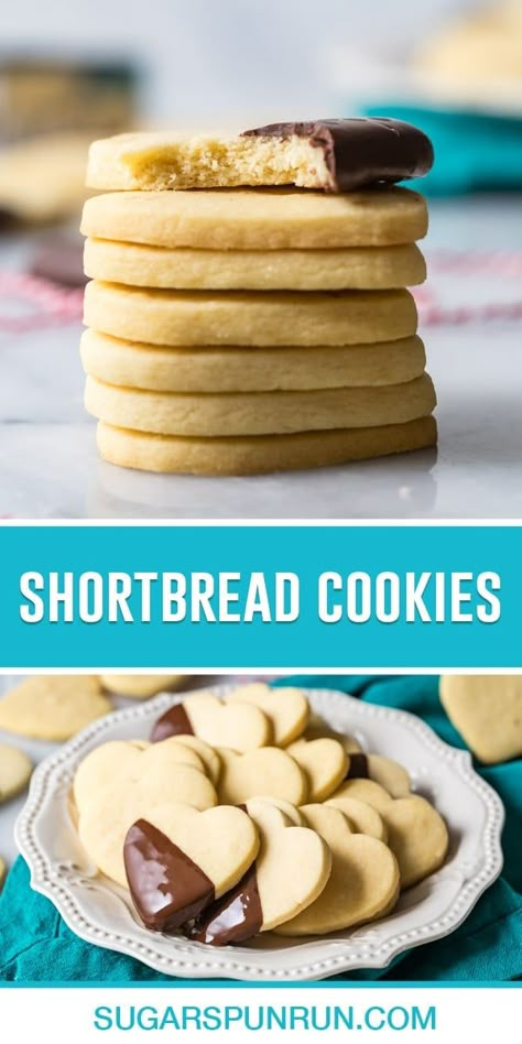 Shortbread Cookie Recipe - Sugar Spun Run School Kine Shortbread Cookie Recipe, Shortbread Decorating Ideas, Shaped Shortbread Cookies, High Altitude Shortbread Cookies, No Spread Shortbread Cookies, Shortbread Roll Out Cookies, Butter Cutout Cookie Recipe, Danish Shortbread Cookie Recipe, Classic Shortbread Cookie Recipe