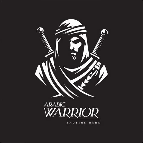 Arabic warrior logo | Premium Vector #Freepik #vector Arabic Warrior, Warrior Logo Design, Arab Logo, Ninja Tattoo, Archery Logo, Islamic Logo, Bear Logo Design, Football Logo Design, Birthday Typography