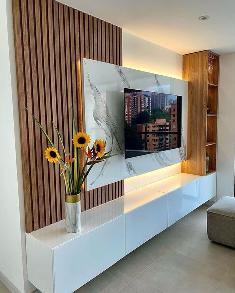 KHz For Engineering Tv Wall Design Luxury, Modern Tv Room, Tv Unit Interior Design, Latest Living Room Designs, Living Room Tv Unit, Tv Room Design, Hall Interior Design, Hal Decor, Sleek Aesthetic