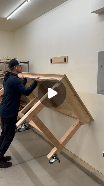 Thomas on Instagram: "This was the project that really got me excited to build furniture that is space efficient and foldable. For a small workshop this is definitely helpful.   For detailed, step-by-step plans just click the website link in my Instagram bio." Palette Patio, Sofa Makeover, Folding Workbench, Diy Living Room Furniture, Workbench Plans Diy, Build Furniture, Diy Furniture Redo, Couch Diy, Couch Upholstery